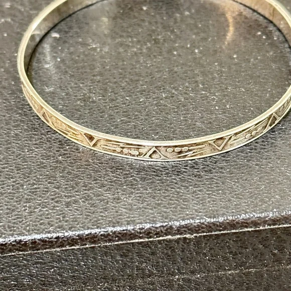 Vintage Coro Sterling Silver Bangle Bracelet Very Rare Pattern - Picture 8 of 14